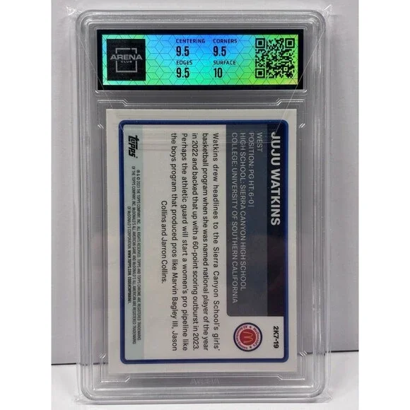 Juju Watkins 2023 Topps Chrome McDonald's Refractor #2K7-19